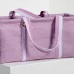 TINY UTILITY TOTE - Purple Crosshatch